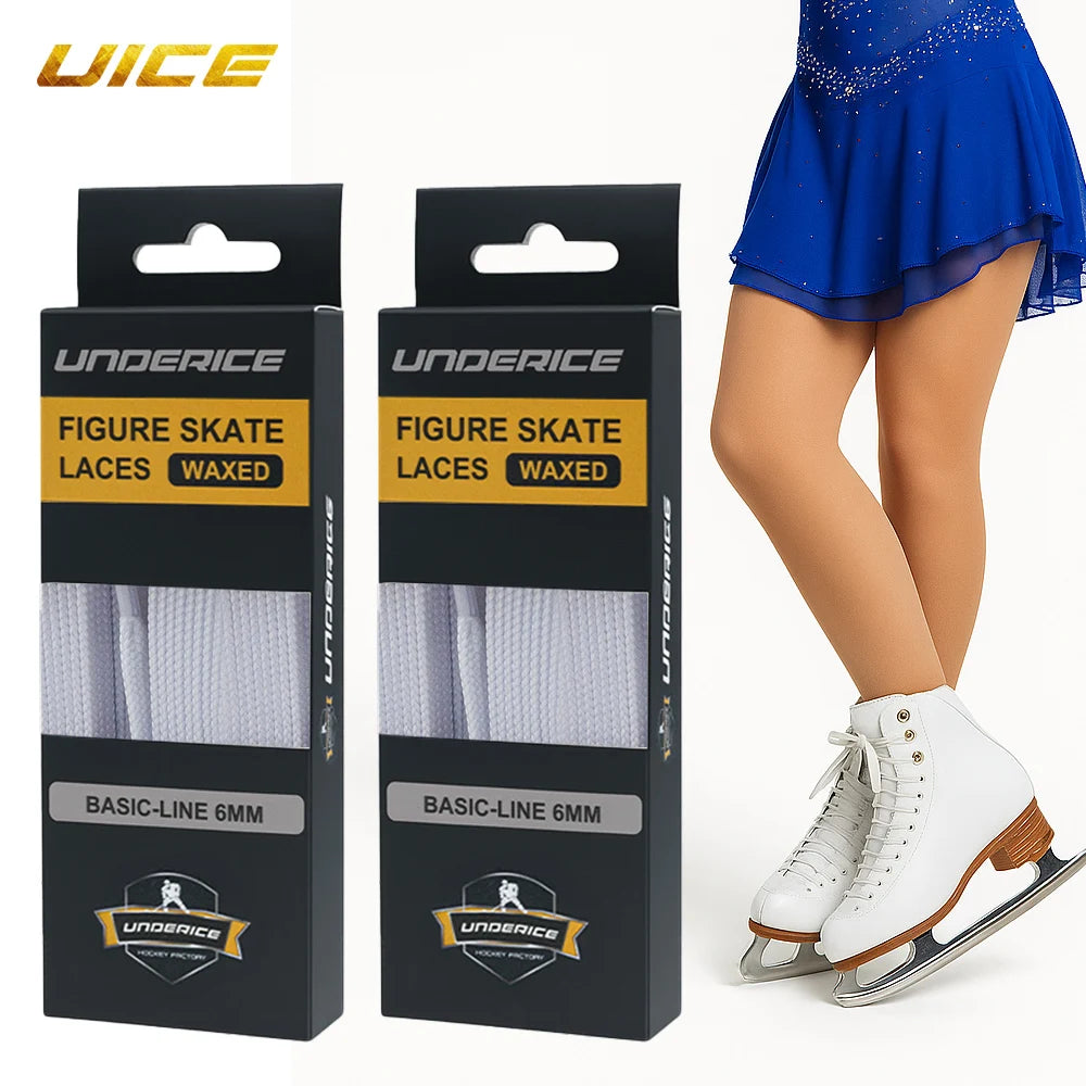 UICE Figure Skating Shoe Laces Width 0.5cm Figure Skate Laces 86/94/102in Dual Layer Braid Skates Laces Ice Skating Accessorie