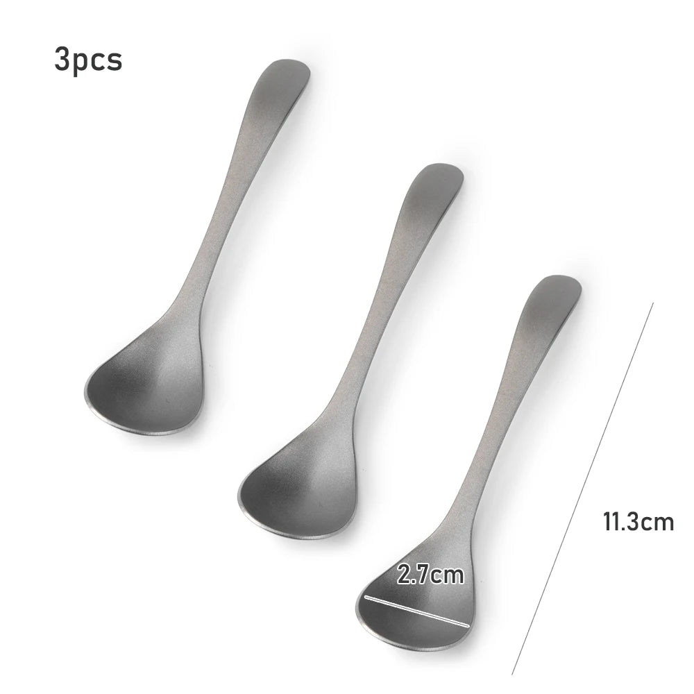 Wholesale Titanium Small Spoon Picnic Utensil Outdoor Camping Spoon