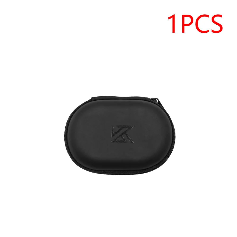 KZ Earphone Accessories Hard Case Bag With Logo Portable Oval Headset PU Storage Box For ZST ZS10 PRO X EDX Pro AS24 DQS ZNA