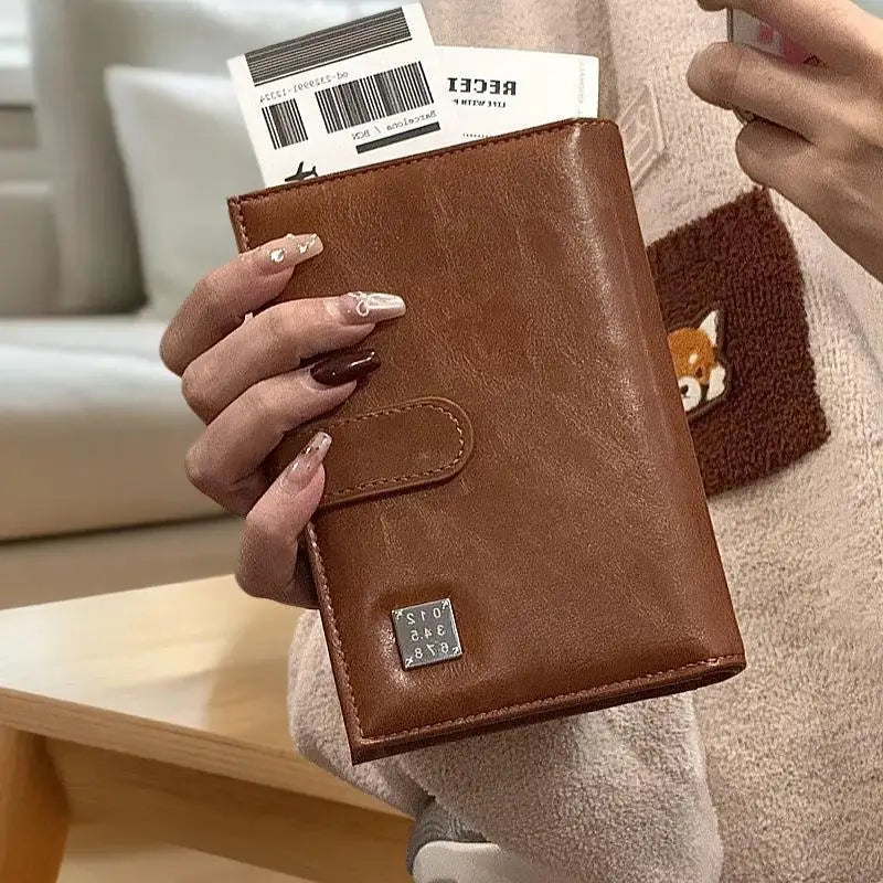Travel Passport Wallet Women Man Card Holder RFID Blocking Credit Card ID Bag Plane Ticket Holder Multifunction Wallets
