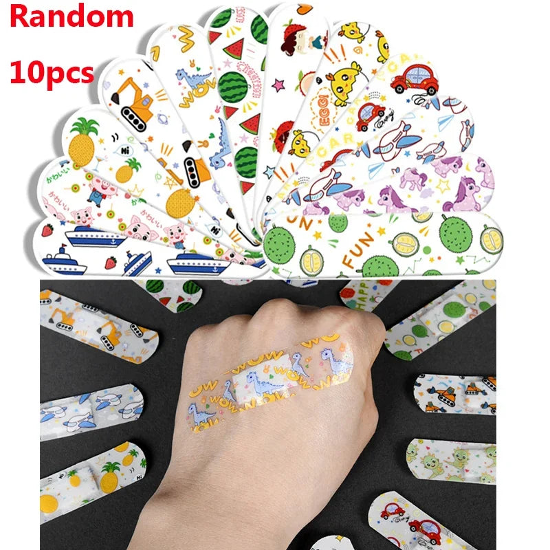 10-480Pcs Cartoon Animal Pattern Waterproof Hemostasis Kids Band Aid Stickers Adhesive Bandage Plasters for Children