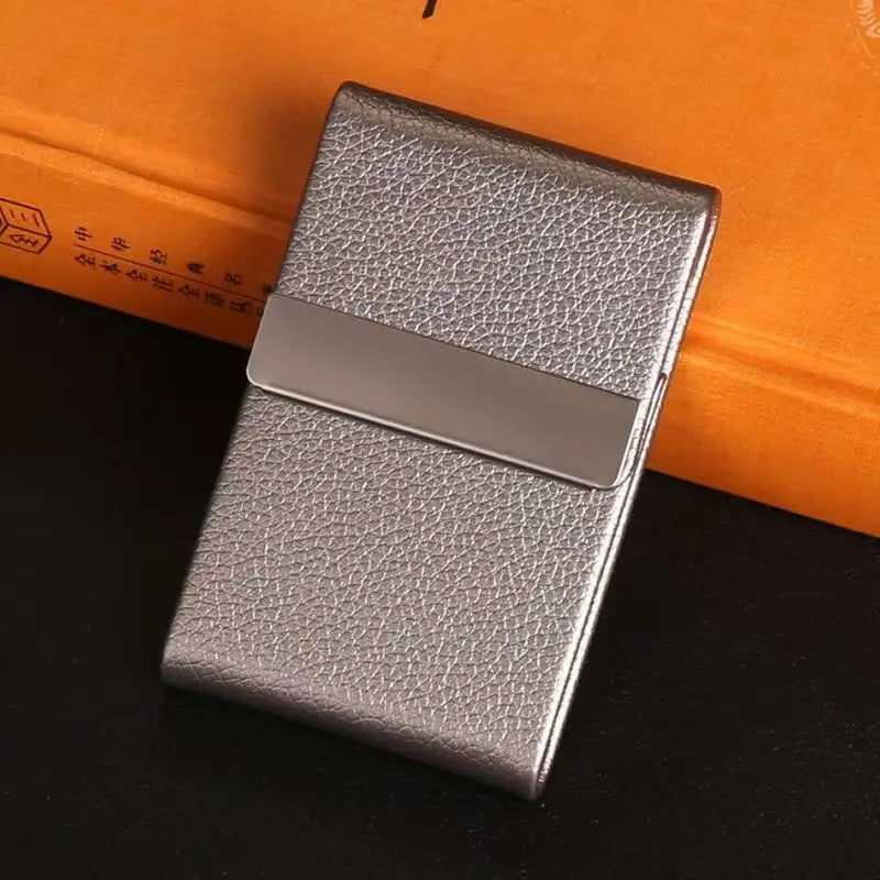 Slim Metal Cigarette Case for 7 King cigarettes Size | veneer LeatherWrap&stainless SteellFlip Top & Portable Premium Gift Box