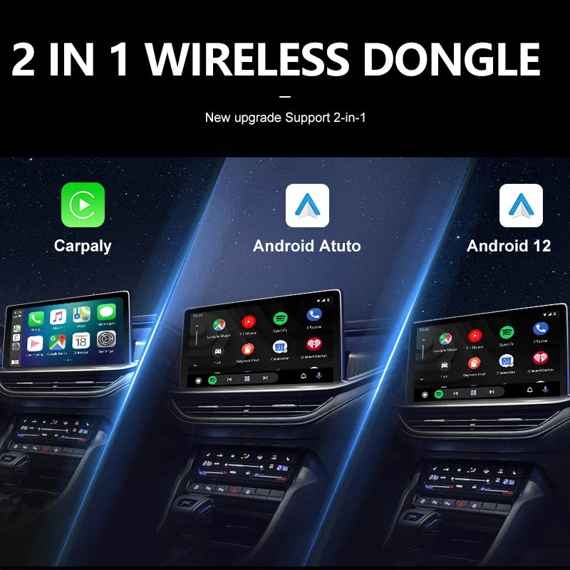 2026 Latest Wireless CarPlay Apapter USB CarPlay & Android Auto,Type-C Port,Converts Wired to Wireless,Plug & Play,Auto-USB