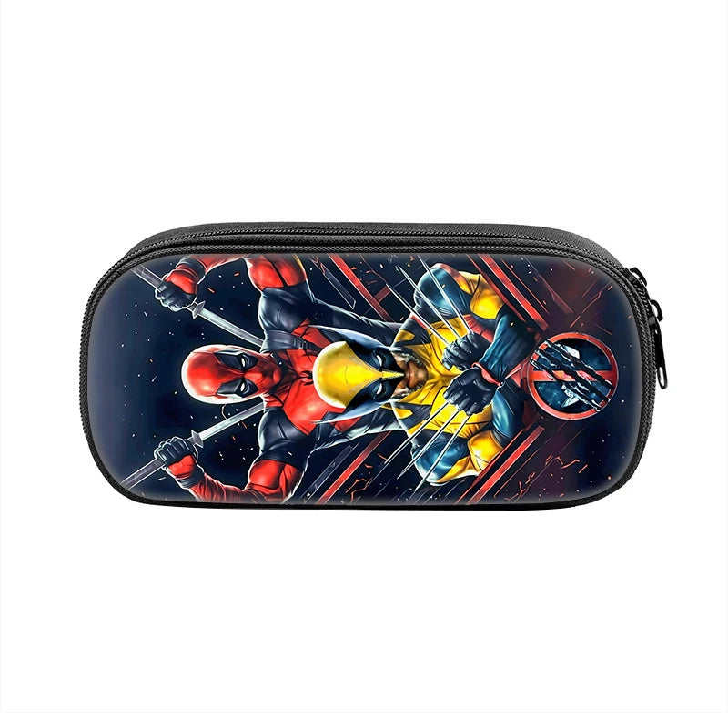 Popular Movies Deadpool Pencil Cases Fun Cartoon Anime Pen Box Bag for Student Big Capacity School Supplies Zipper Pencilcases