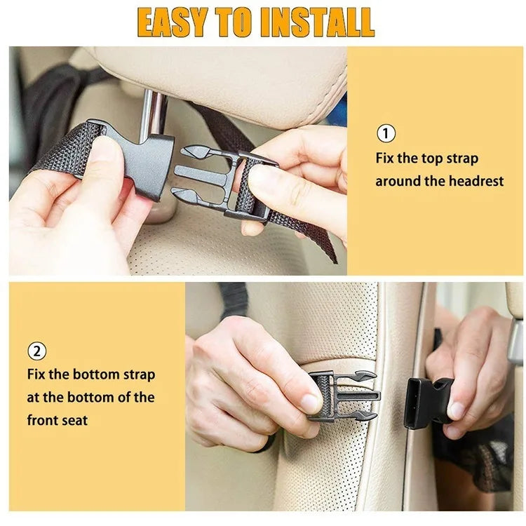 Car Backseat Organizer 9 Storage Pockets Seat Back Protectors Kick Mats for Kids Toddlers Accessories Car Seat back Storage