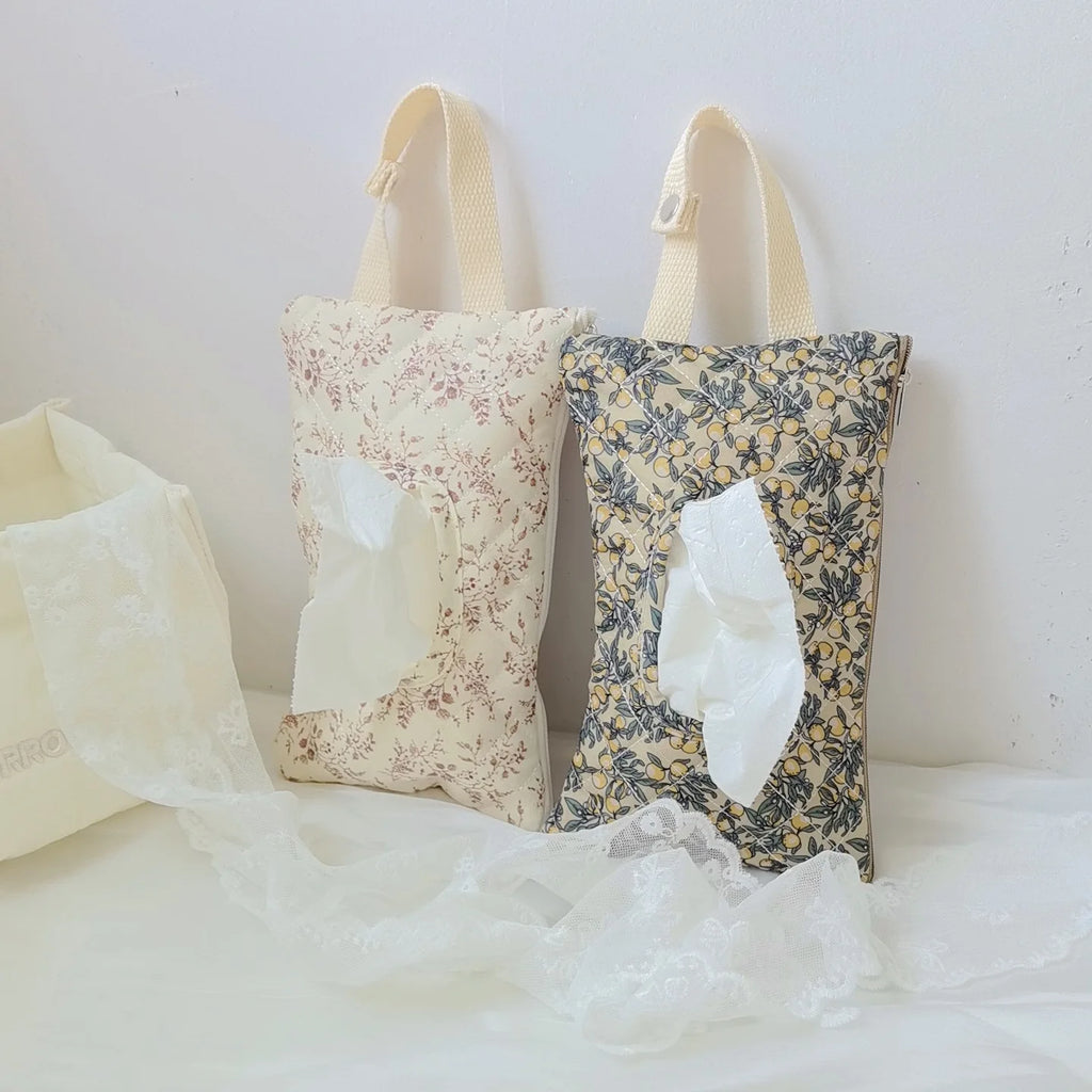 Print Baby Stroller Hanging Bag Tissue Box Wet Wipes Case Flip Cover Portable Paper Holder Removable Napkin Storage Box