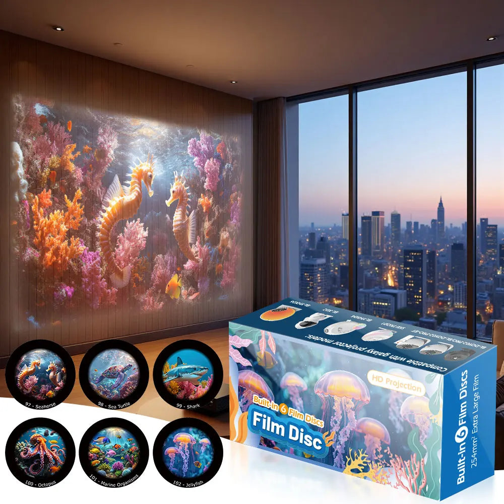 Galaxy Projector Disc Projector Slide 4K Replaceable 6 HD Galaxy Discs Night Light Projector Starry Sky Lamp (Device Not Include