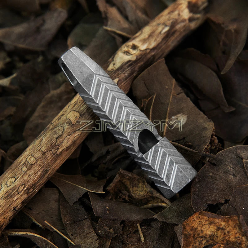 Titanium Alloy Whistle Emergency Whistle 120db Safety Whistle with Lanyard, Outdoor Survival Small Whistle for Life Saving