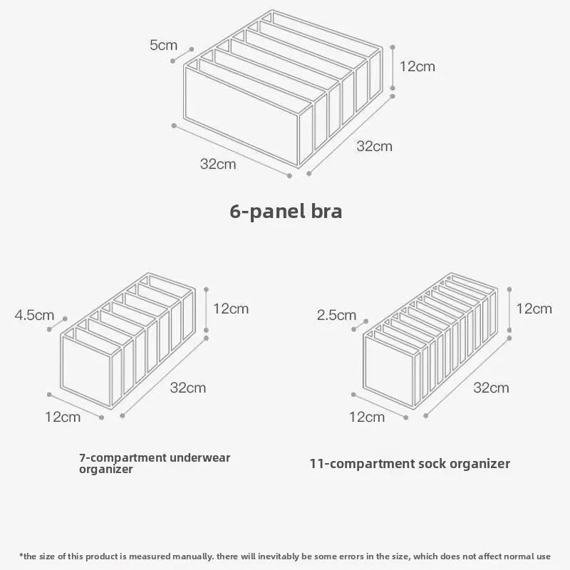 Underwear Drawer Organizer Storage Box Gruds Foldable Closet Organizers Trancparent Mesh Drawer Divider For Underpants Socks Bra