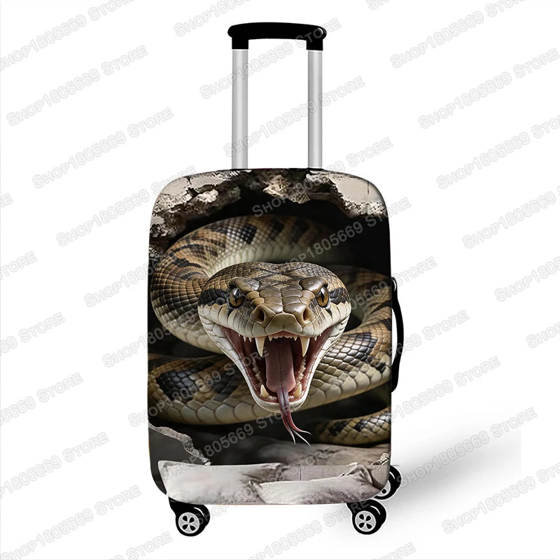 3D Animal Tiger / Lion / Wolf Bursting Through Wall Luggage Cover Elastic Trolley Case Covers Suitcase Protective Cover