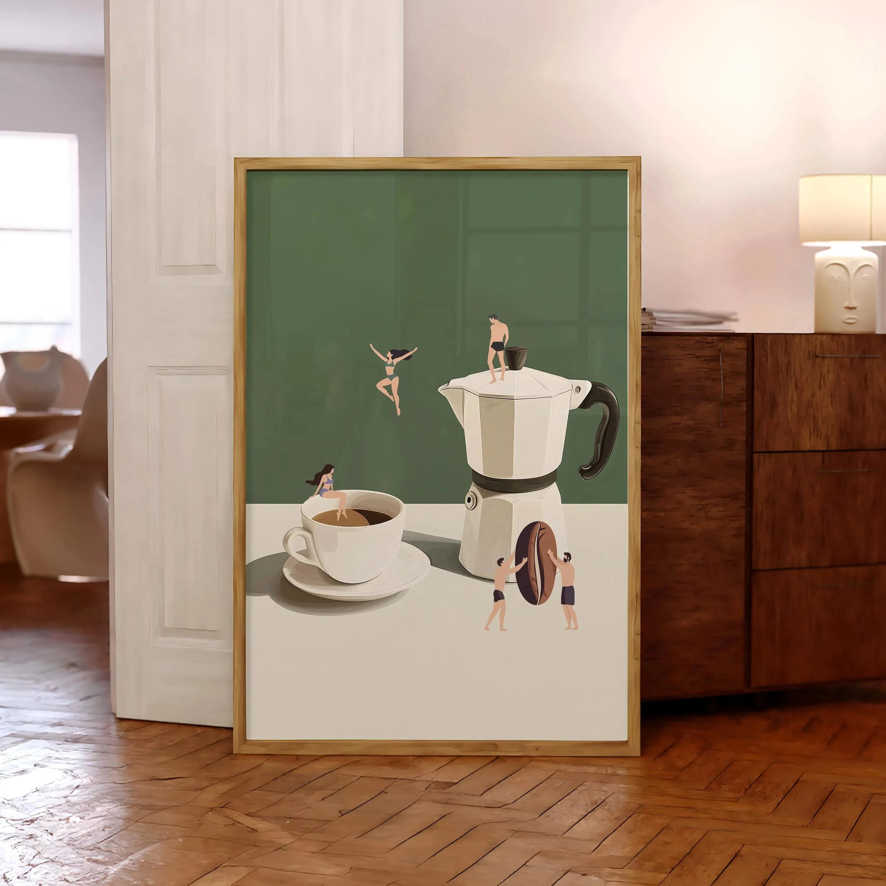 Coffee Diver Canvas Prints Kitchen Good Morning Coffee Wall Art Posters for Modern Living Room Home Decor Coffee Lovers Gifts