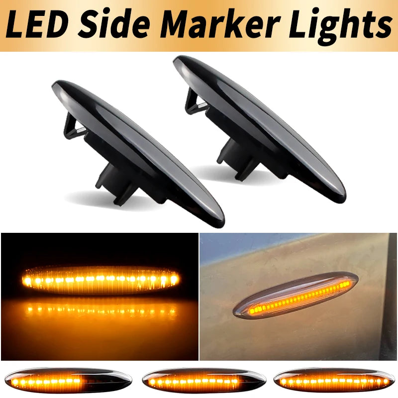 2PCS Canbus For Lexus IS250 IS350 06-13 SC430 06-10 E350 06-09 For Toyota Highlander 07-13 LED Side Marker Turn Signal Lights