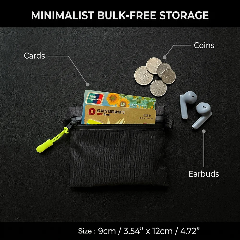 Mini Wallet XPAC Ultralight – Waterproof EDC Pouch Card Case Travel Organizer / Mini portefeuille XPAC ultra-léger – Pochette imperméable EDC organisateur voyage