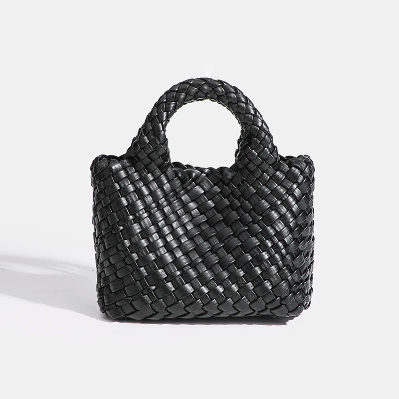 Women Handbag Fashion Woven Pattern Small Pu Leather Tote Bag Retro Top Handle Bag Casual Daily Commute Shopping Portable 2026