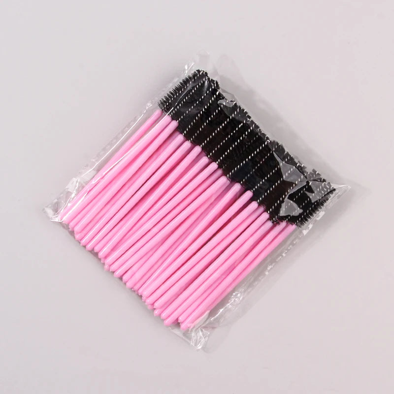 50pcs Reusable Crystal Rod Eyelash Brush Eyelash Comb Eyebrow Comb Eyelash Curl Spiral Multi Purpose Portable Makeup Brush