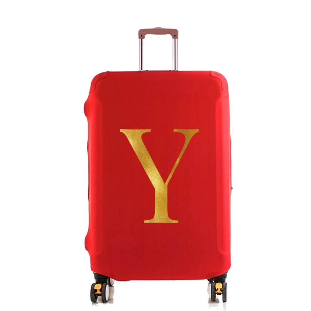 Luggage Cover Protector Elastic Fashion Suitcase Dust Cover Fit 18-28 Inch Trolley Baggage Letter Name Print Travel Accessories