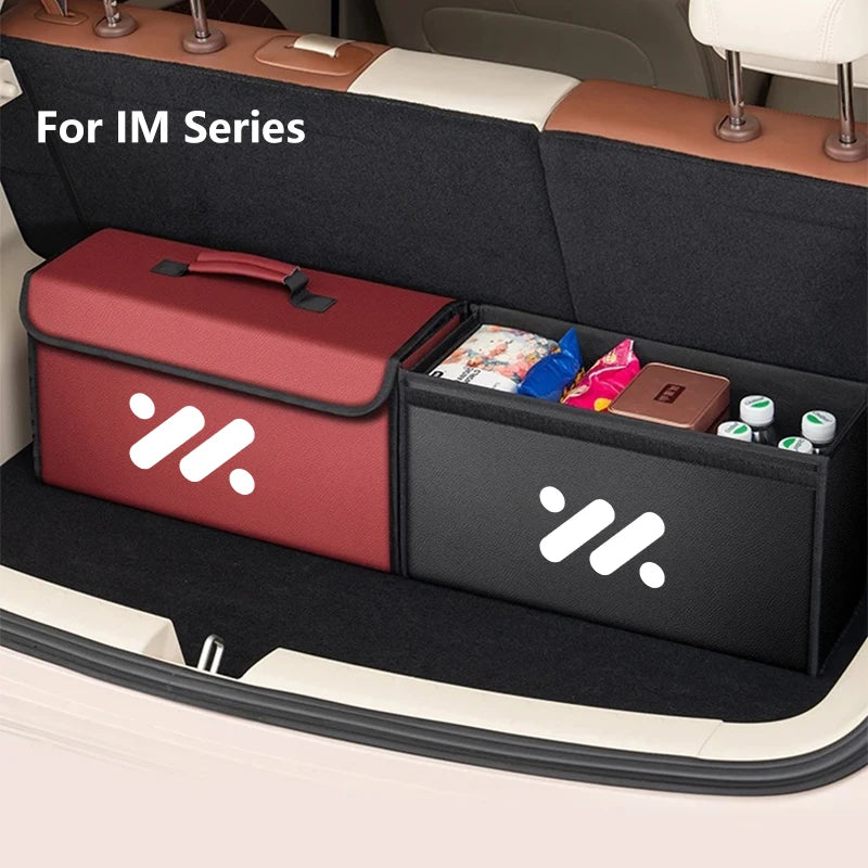 Car Trunk Storage Box Organizer Stowing Tidying Container Bag For IM LS7 L7 L6 LS6 IM6 IM5 LS9 2025 Leather Storage Accessories