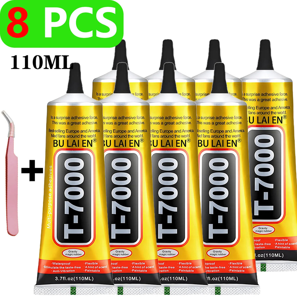 T7000 & E8000 Jewelry Adhesive 15/110g: Suitable for bonding rhinestones, pearls, glass, and metal—waterproof and transparent