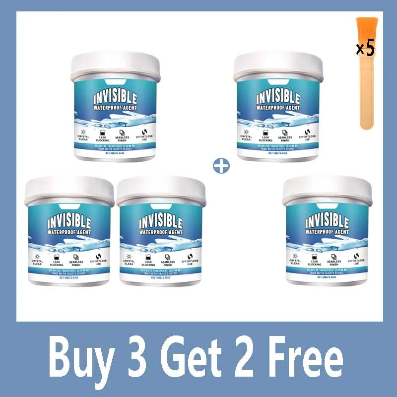 Super Invisible Transparent Waterproof Sealant, Nano Leak-Proof Coating, Crystal Clear Sealing Glue -Once solution the recurring