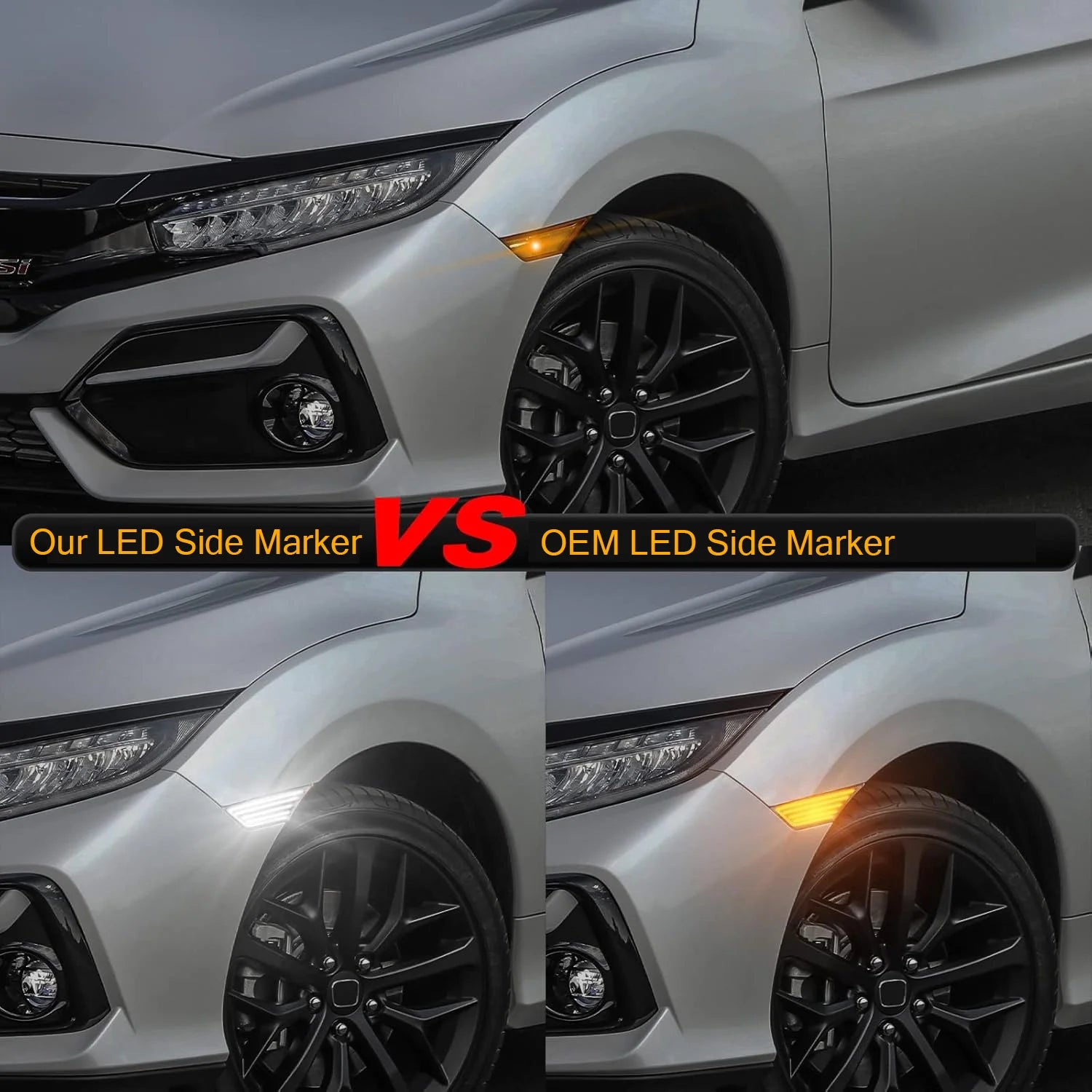 for Honda Civic 10th generation side fender turn signal lights. Adding mudguards to cars is fashionable and flowing, with dynami