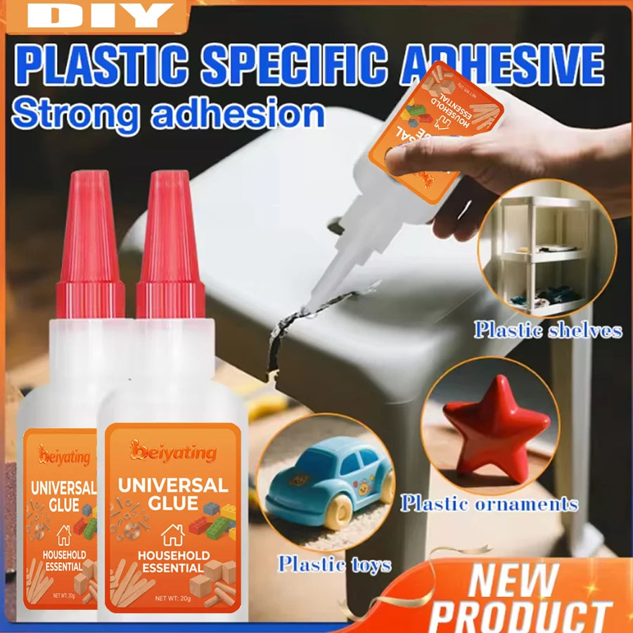 1-3Pcs 20g Universal CA Super Glue, Fast Drying DIY Adhesive for Household Plastic Toys Ornaments Crack Repair