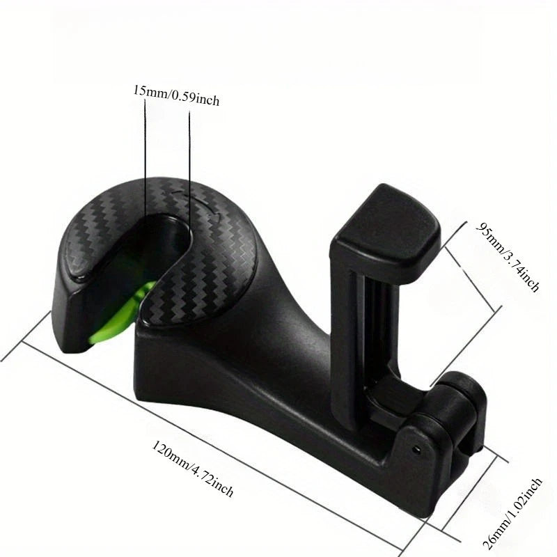 2 in 1 car headrest hook for car multi-function rear car mobile phone bracket hook, for bag
