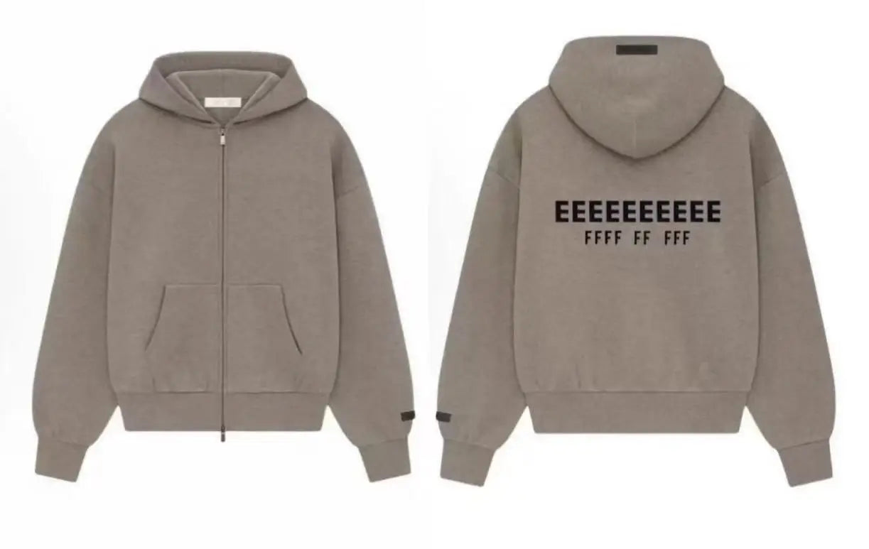 FW25 ALWAYS ON Zipper Hoodies Suit Luxury Design Back Silicone Letter Hoodie Jogging Set Cotton Couple Zipper Hoodie Tracksuit