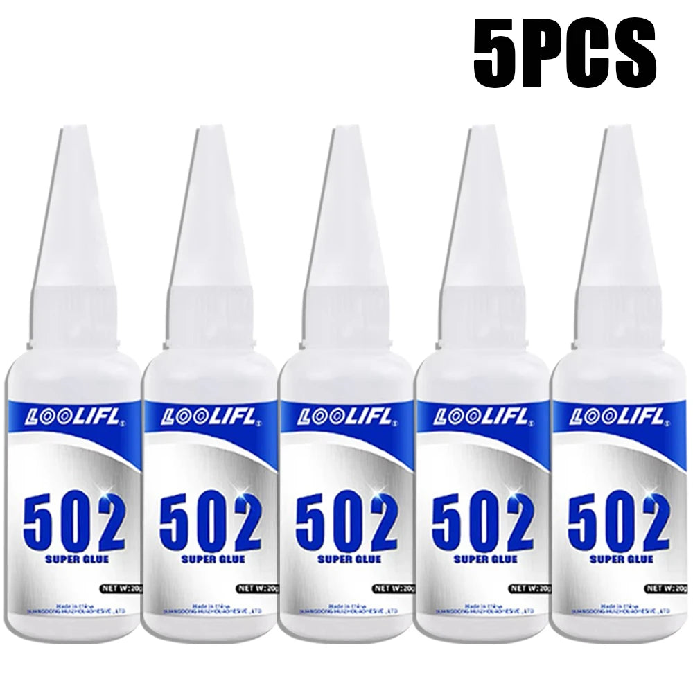 502 Super Glue Instant Adhesive Fast Strong Quick Dry Glue for Metal Plastic Wood Ceramic Rubber Jewelry DIY Repair Bonding Tool