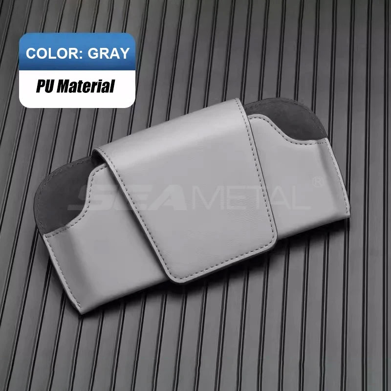 SEAMETAL Magnetic Suede Car Glasses Case Magnetic Sunglasses Holder Anti-Scratch Sun Visor Eyeglasses Protection Storage Case