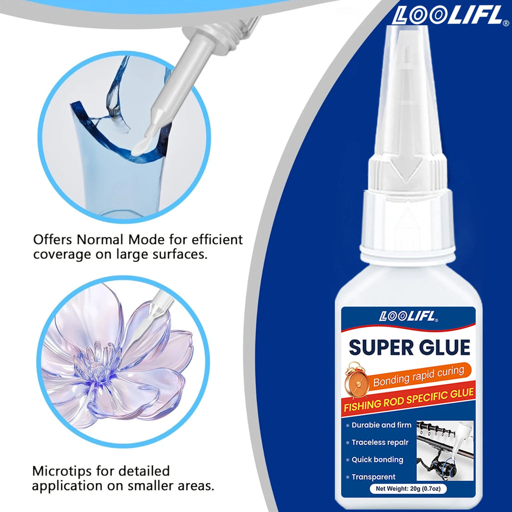 Super Glue extra strong 20g Universal Quick-drying Instant Cyanoacrylate Adhesive Leather RubberWood Metal Bond Liquid Glue Tool