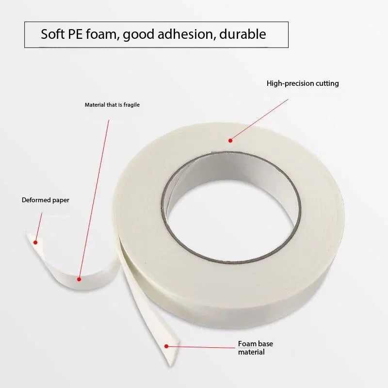 4M Heavy Duty Foam Double-Sided Tape, Strong Adhesive for Home/Office/Craft/Car Decor, Waterproof & Heat-Resistant