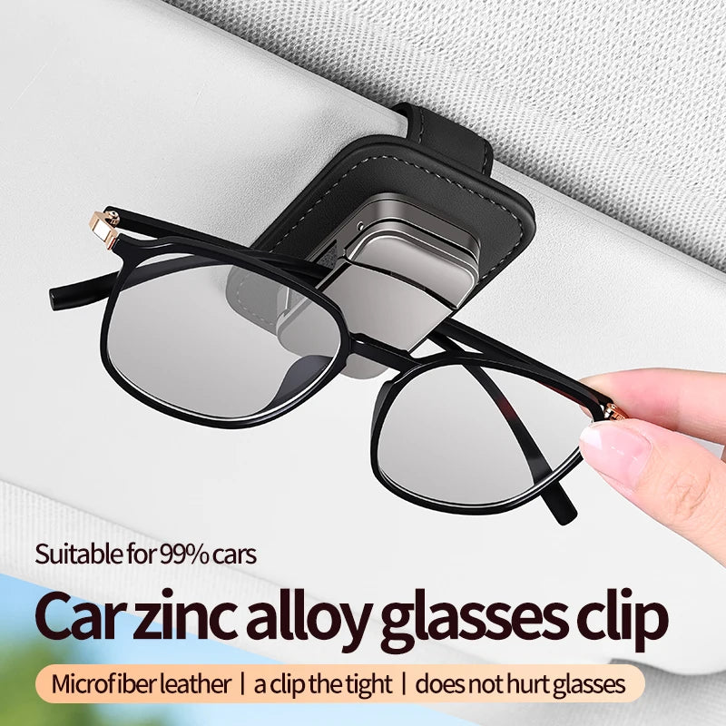 Luxury car zinc alloy glasses storage clip, sun visor, universal multifunctional glasses ticket clip, interior practical accesso