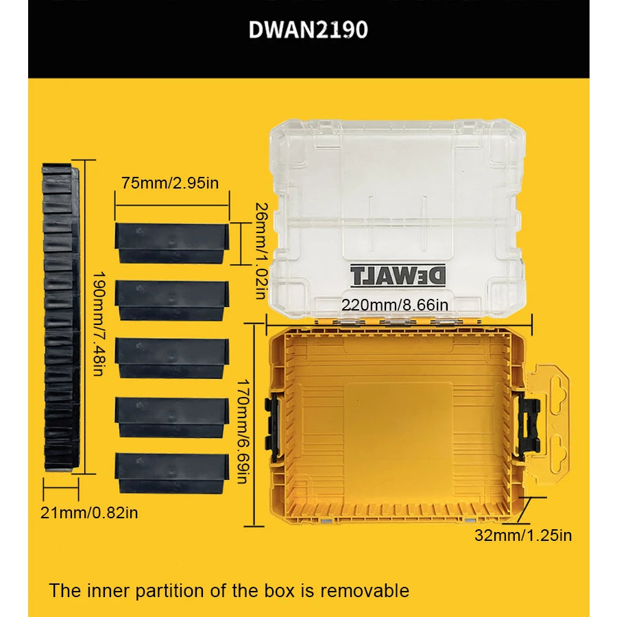 DEWALT Tool Box Storage Box Original DT70716-QZ DT70800 DT70801 DT70803 DT70839 DWAN2190 DWST82968-1-23 N542474