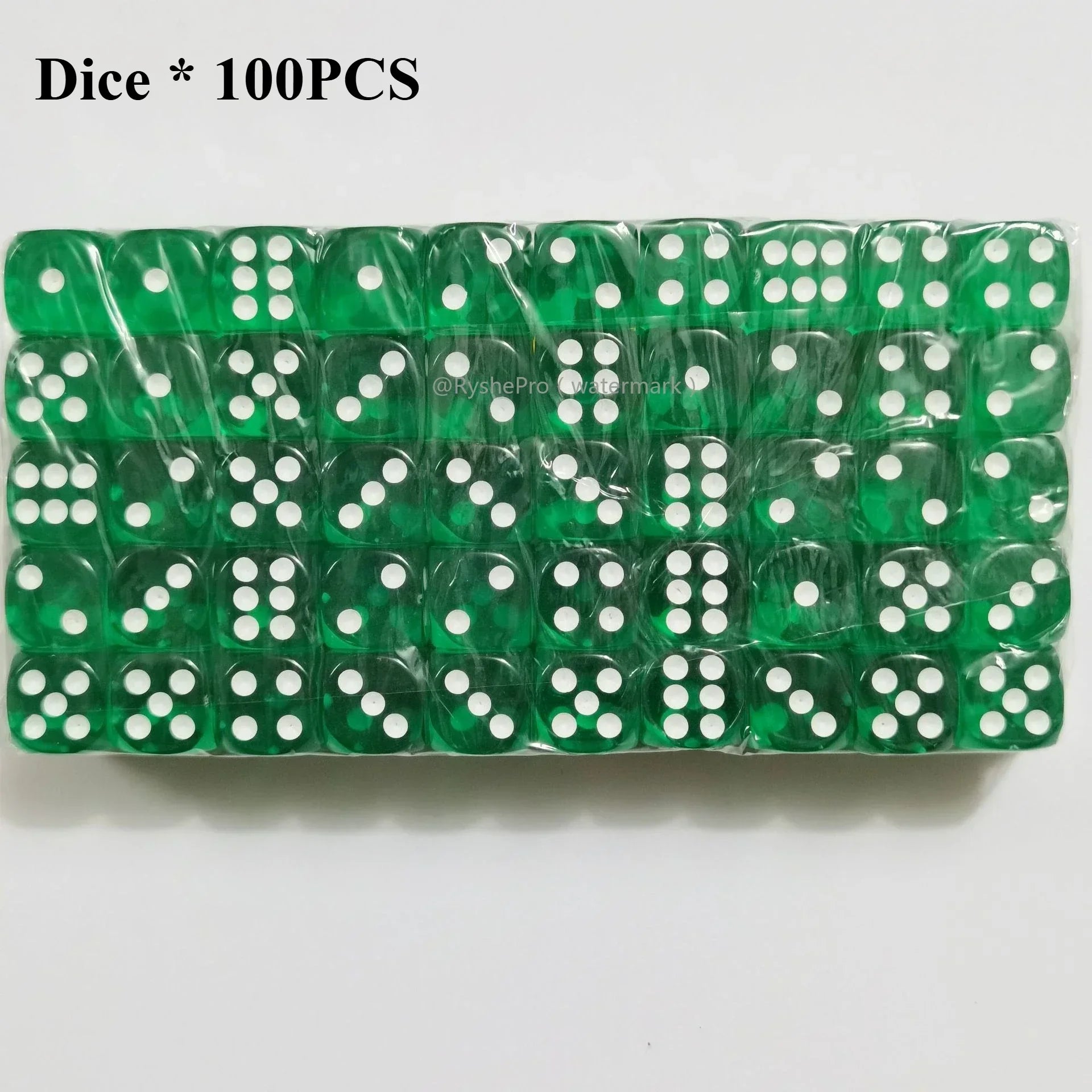 100 Pieces Colored Dices 14mm 6 Sided with Acrylic Material Standard Game Dice Set for Board Games Parties Classroom Math Dice
