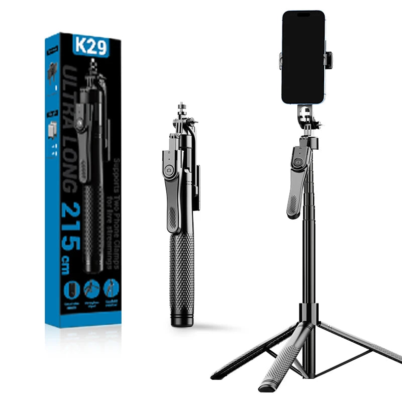Portable Wireless Selfie Stick Tripod Extendable Tripod Bluetooth Detachable Remote Control Compatible With IPhone Mobile Phone