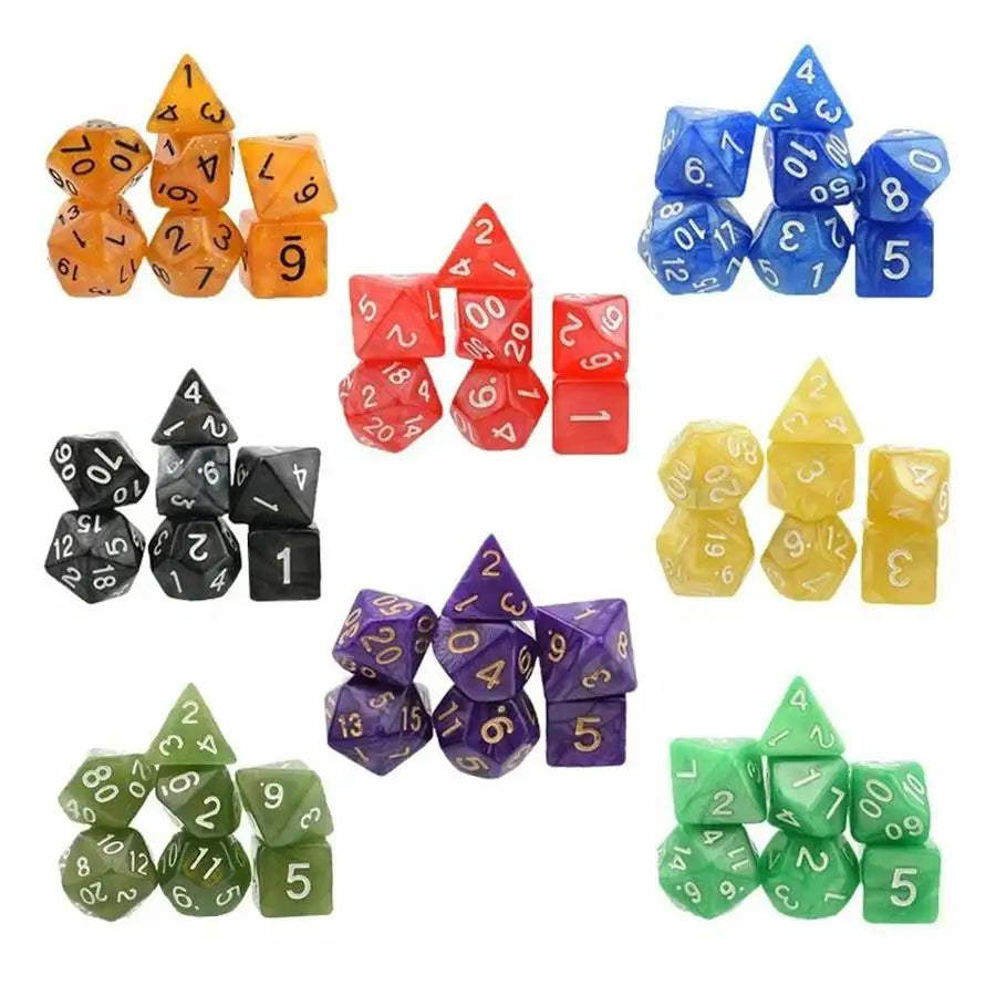 32/56pcs Baged Polyhedral Dice Set, Number Dice Kit for DND, Tabletop Role Playing Game, MTG, Board Game & Party Supplies XJM