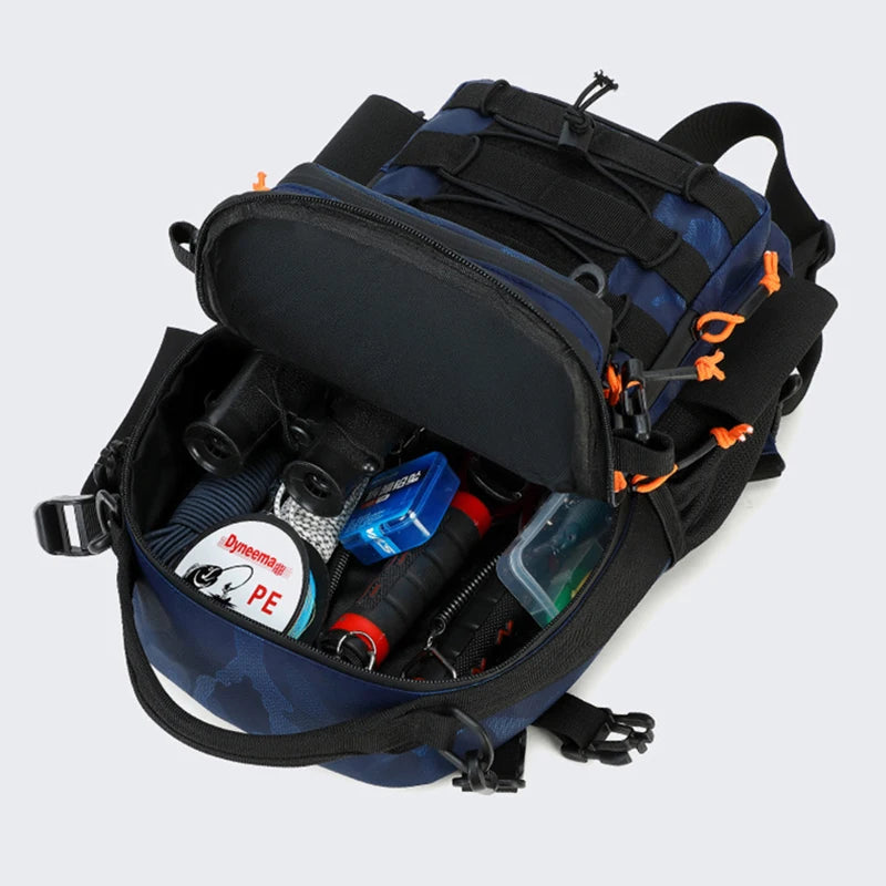 Fishing Lure Tactical Camping Backpack Outdoor Sports Bag Hiking Molle Tackle Bag with Rod Holder for Men Climbing Travel Bag