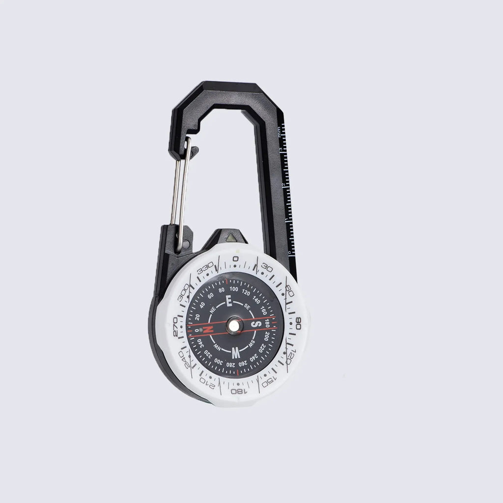Portable Luminous Compass Carabiner Mini Survival Directional Tool for Outdoor Hiking Camping Mountaineering Survival Kids Gift