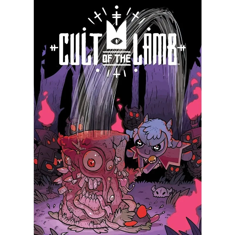 Classic Video Game Cult of The Lamb Anime Adventure Posters Print Canvas Painting Modern Wall Art Kids Bedroom Home Decor Gift