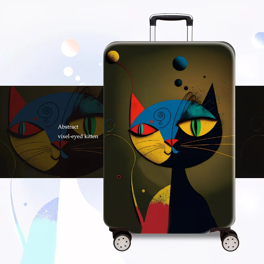 Naughty Kitten  Luggage Cover, High Stretch Elastic Anti-Scratch Dustproof Suitcase Protector for 20-32 Inch Travel Luggage