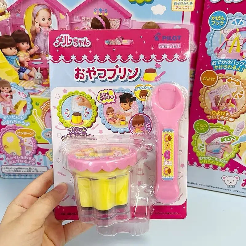 Simulation Food Feeding Pudding Toy With Spoon Japanese Early Education Toy Play House Style Role Play Feature Food Feeding Toy