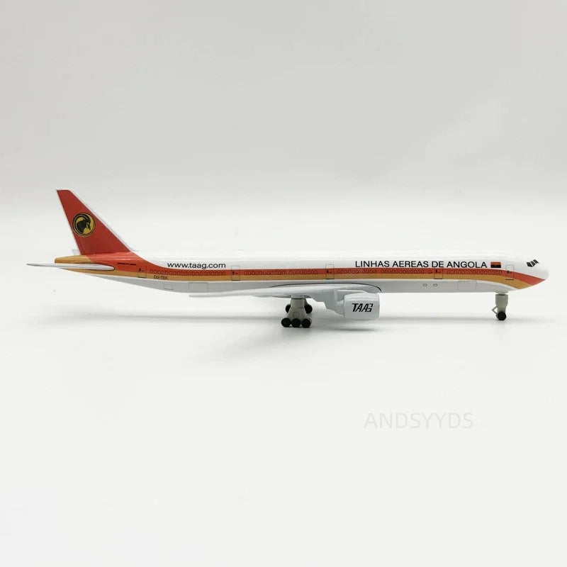 20cm Aircraft Models B777 Angola Airways Metal Diecast Airplane For Children Avaition Miniature Souvenir Toy Planes With Base