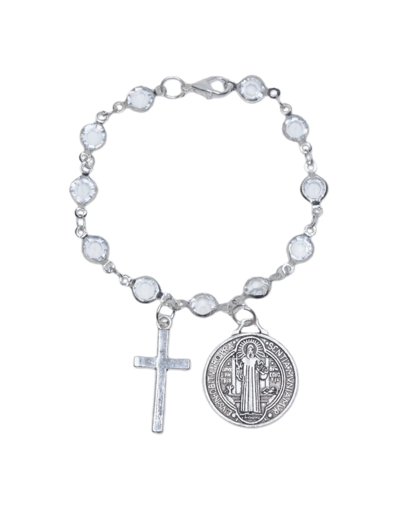 St Benedict Medal Cross Car Charm Blessed Travel Safety Amulet Religious Protective Car Interior Hanging Ornament Auto Steering Wheel Decor Handbag Charm For Women Perfect Christmas Thanksgiving New Car Gift For Family Friend