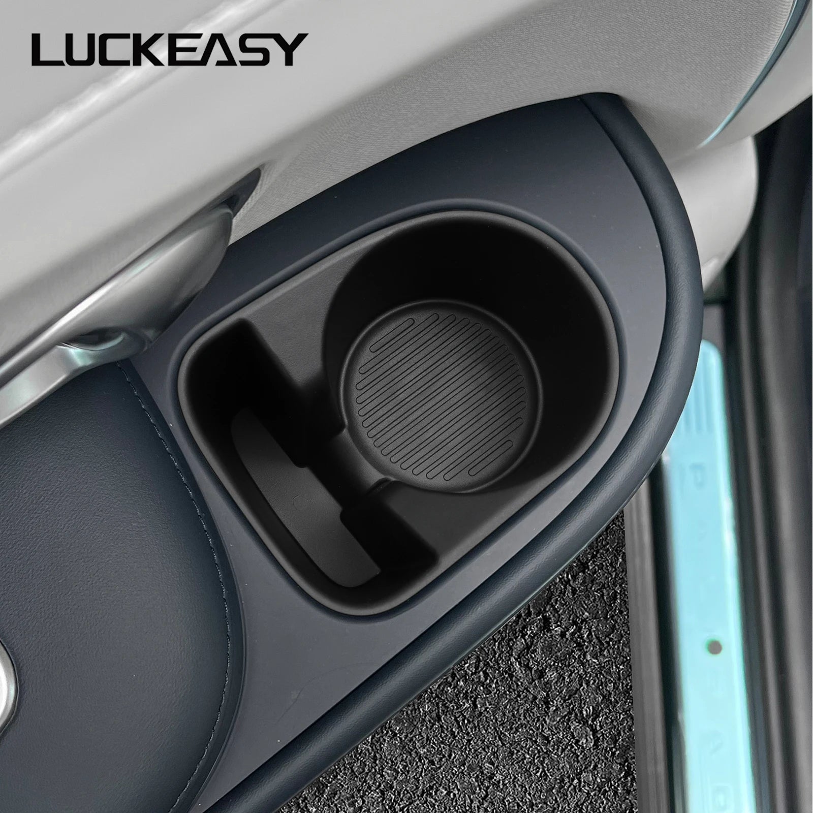 LUCKEASY for Hyundai Palisade 2026 Car Water Cup Holder The Second Row Door Side Drinks Cup Holder Storage Box Accessories