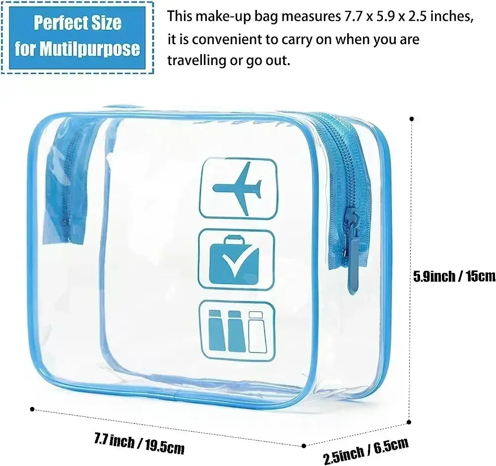 Women Transparent PVC Travel Packing Organizers Bag Cases Pouch Travel Toothbrush Towel Luggage Cosmetic Toiletry Storage Bag