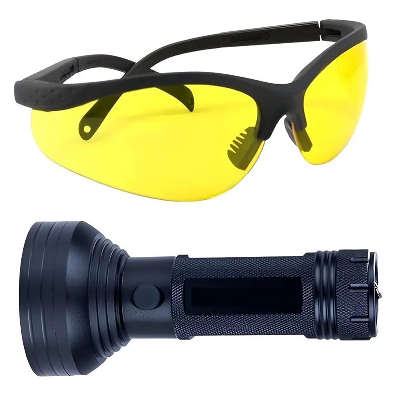 【ORNAMENT】Air Conditioner Leak Detector Kit 68 LED UV Dye Car Tool With Protective Glasses For Automotive AC Systems Detection