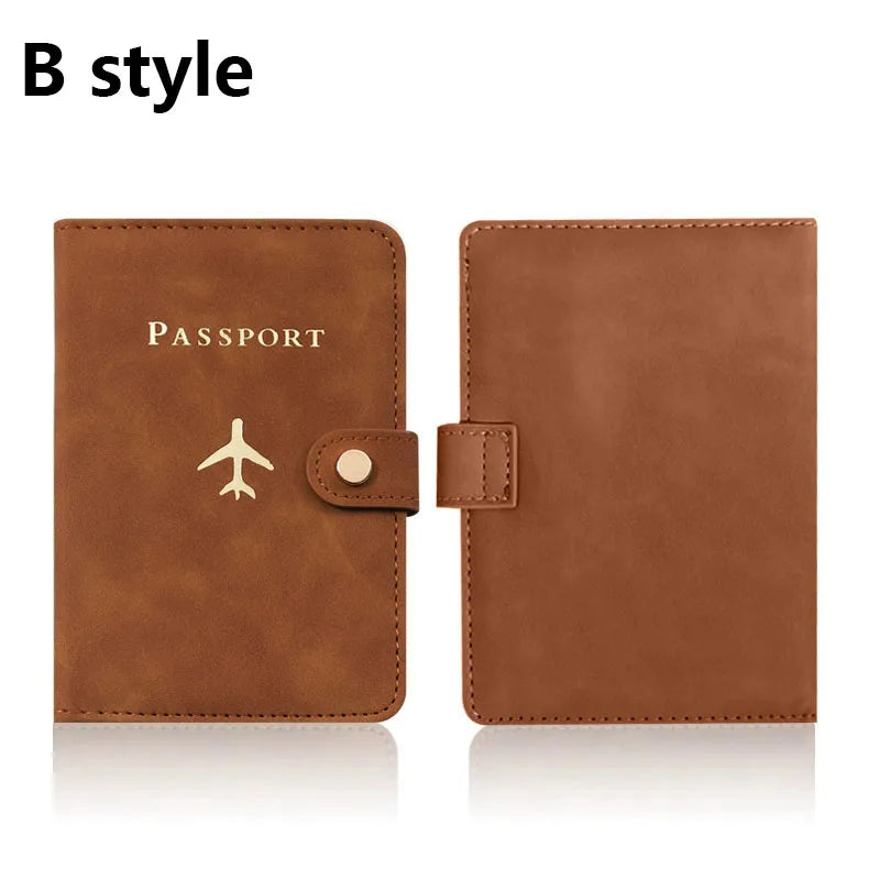 Leather Passport Holder Covers Case for Travel Essentials Credit Card Wallet Passport Book for Women/Men Buckle Passport Cover