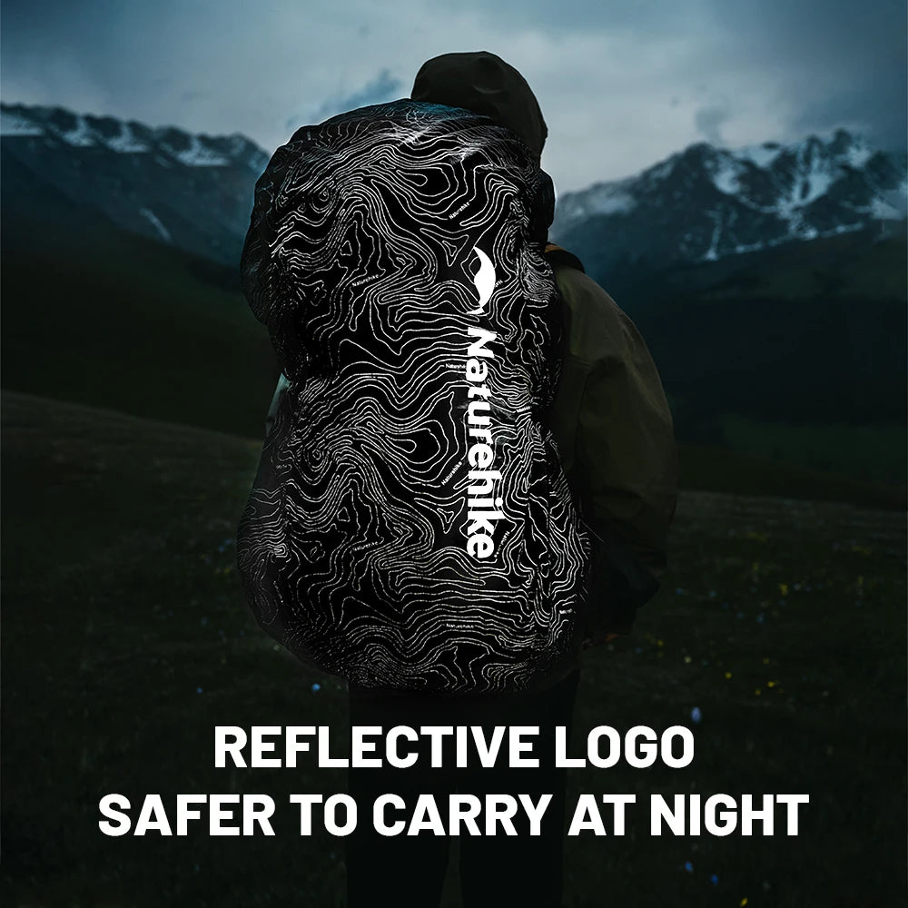 Naturehike Sneaking 2.0 Reflective Backpack Rain Cover Outdoor Climbing Hiking Dustproof Waterproof Schoolbag Casing For 30-60L