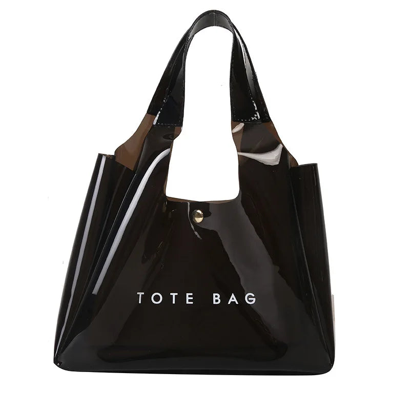 PVC Plastic Transparent Bag Small Tote Bag for Women Jelly Bags Purse and Handbags Mother Kids Bag for Girl Сумка Женская	bolso
