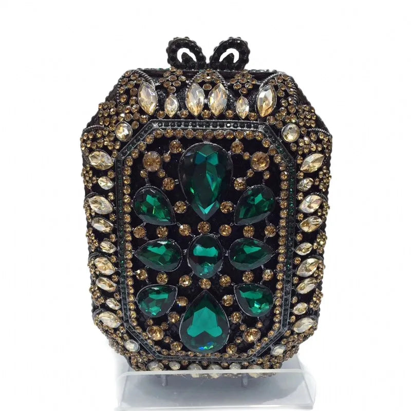 Lady Crystal Designer Clutch Bags High Quality Women Stone Clutches Handbags Wedding Bridal Messenger Clutch Bag Purse